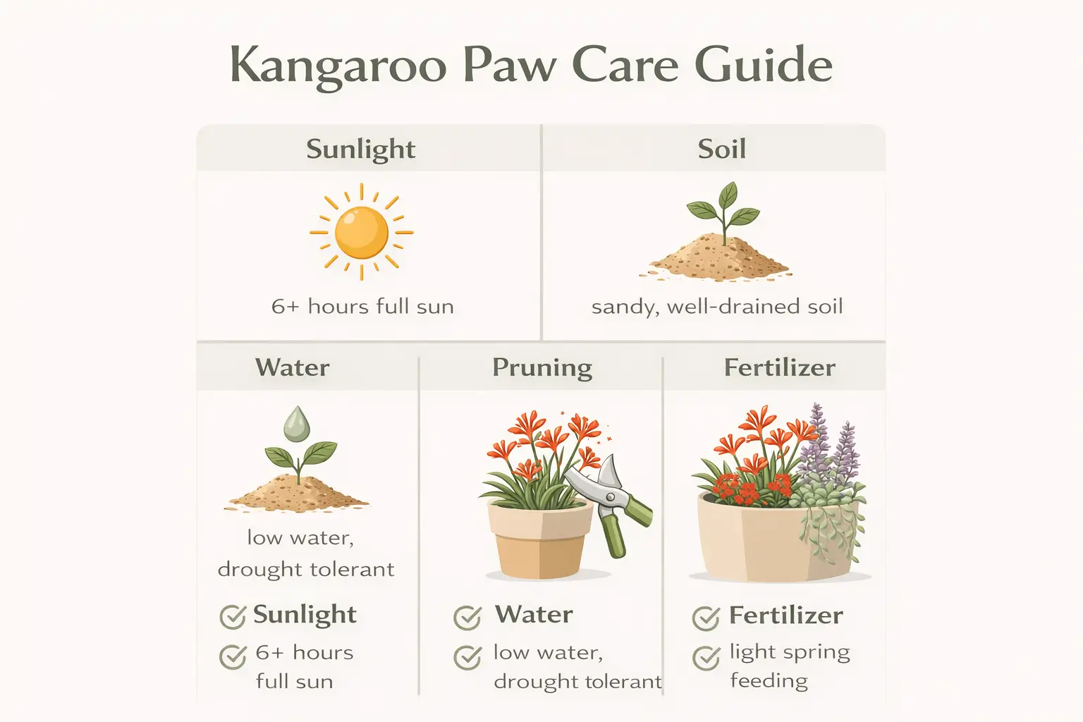 what to plant with kangaroo paw