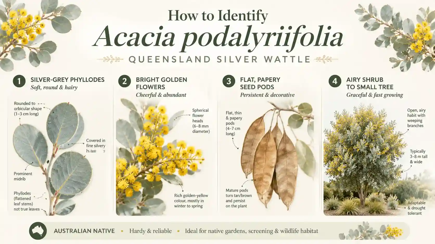 acacia podalyriifolia