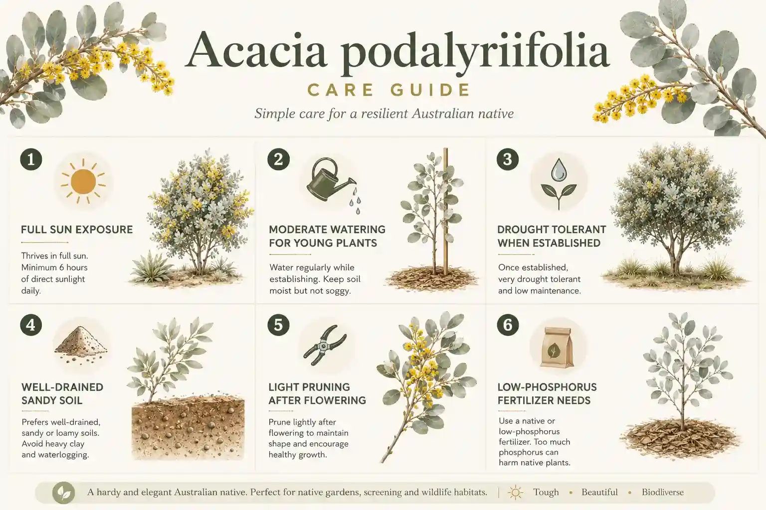 acacia podalyriifolia