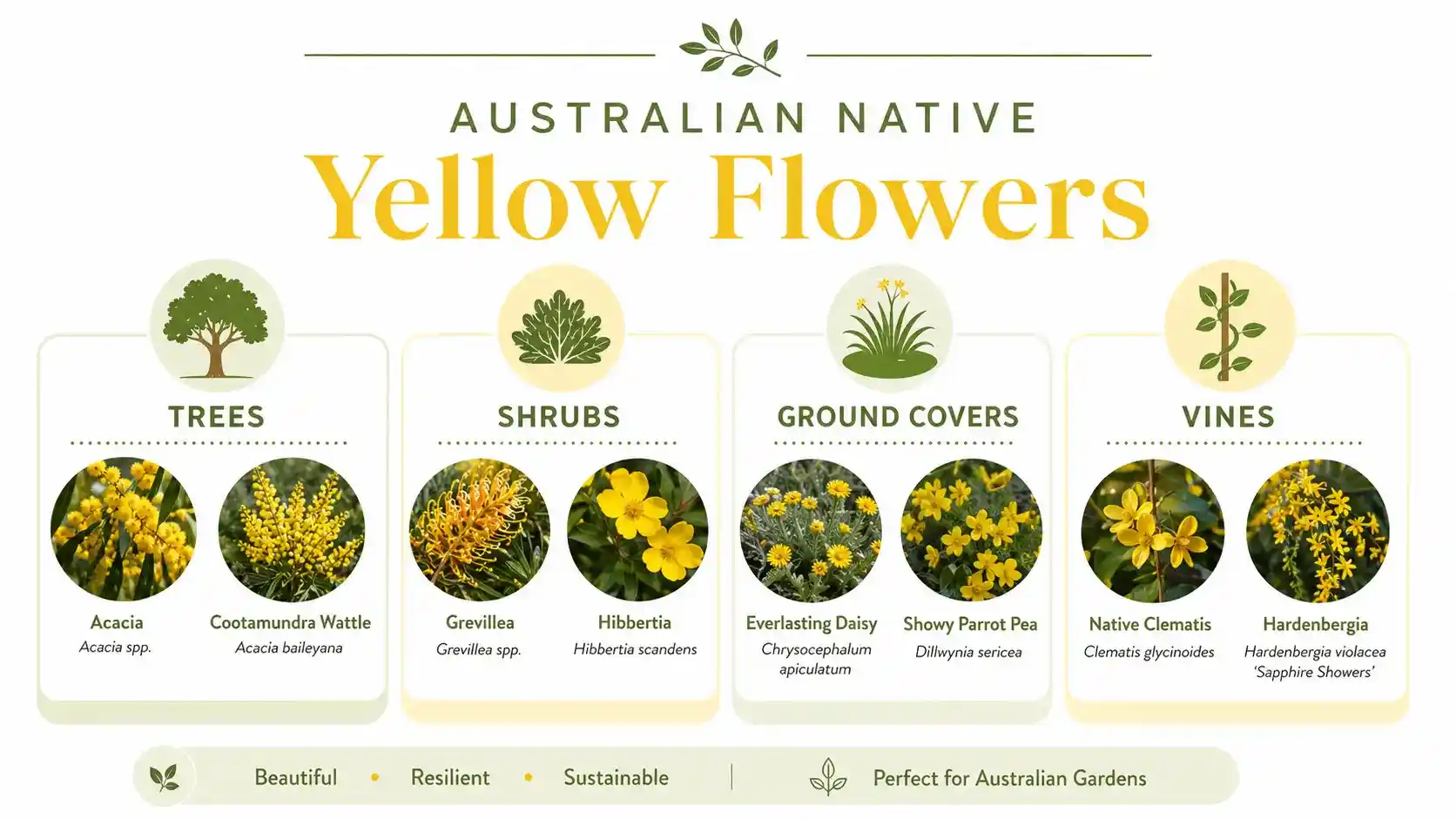 australian native yellow flowers
