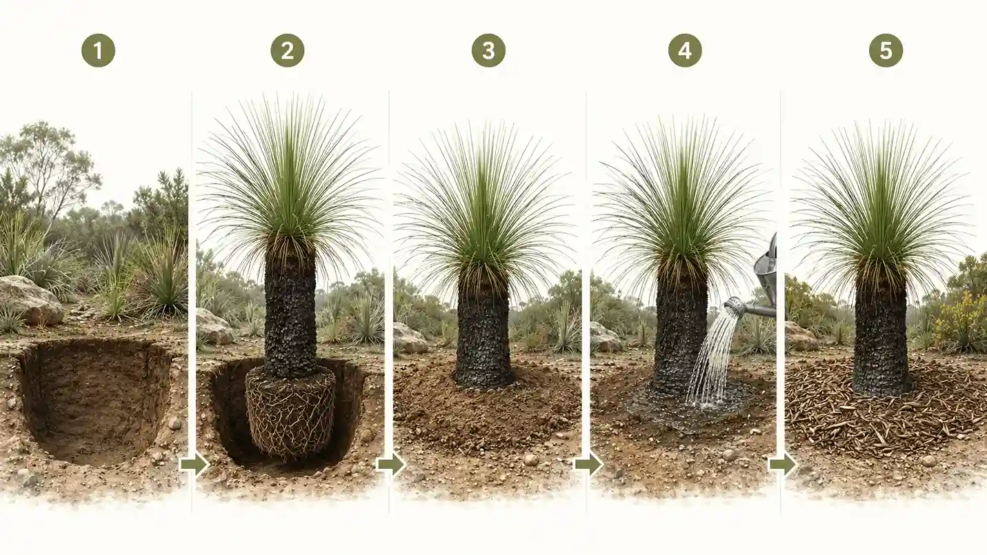 how to plant a grass tree