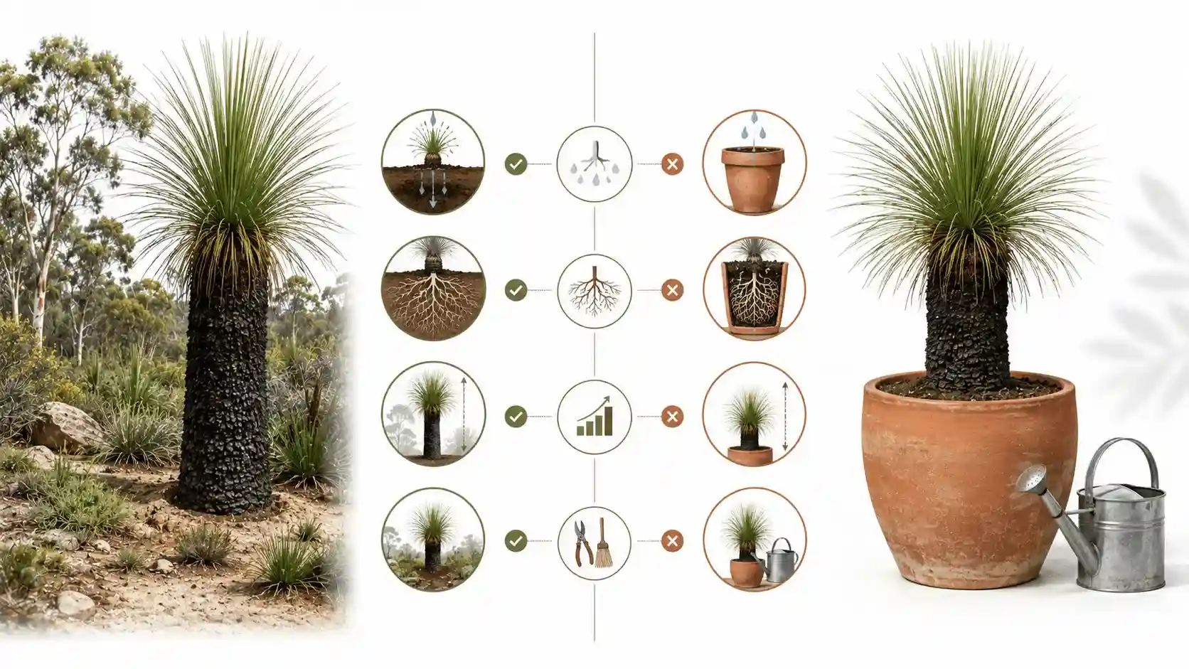 how to plant a grass tree