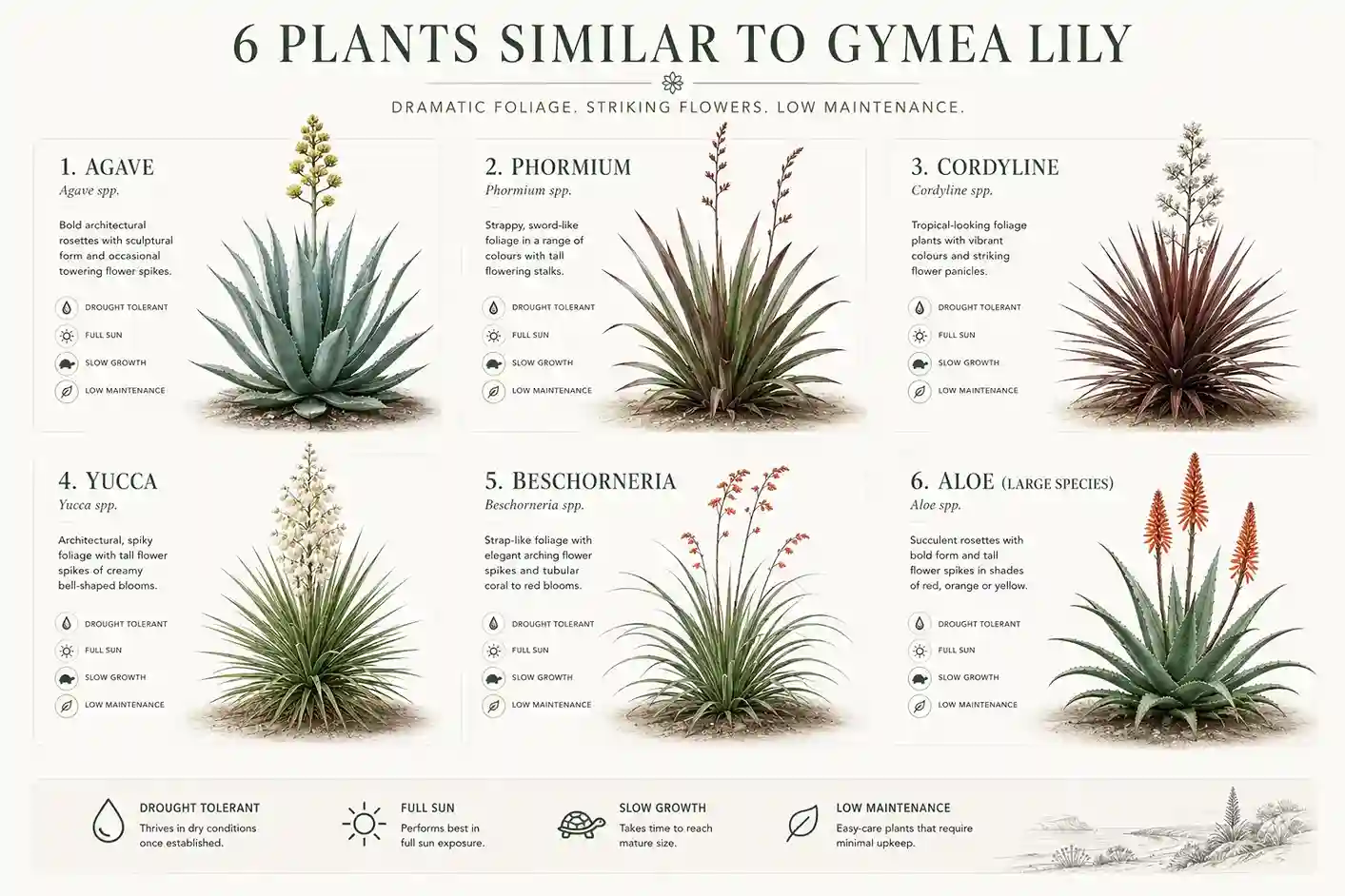 plants similar to gymea lily
