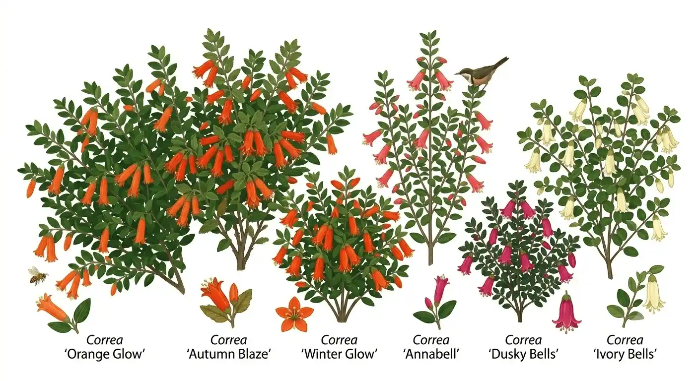 correa pulchella orange glow