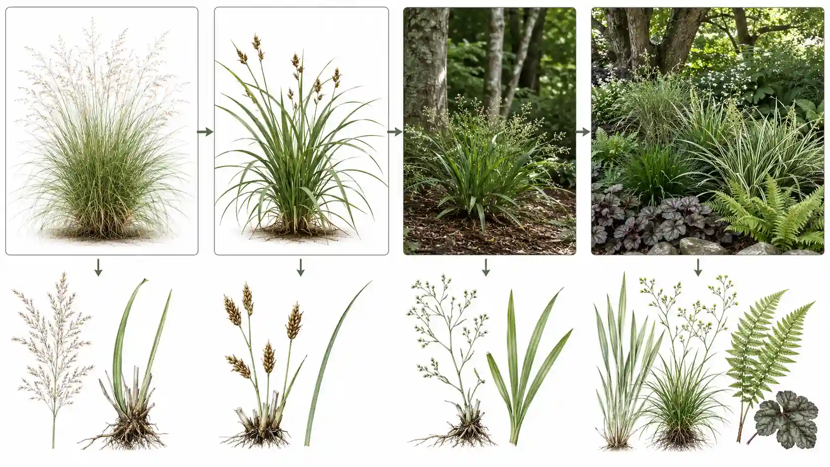 shade loving grasses