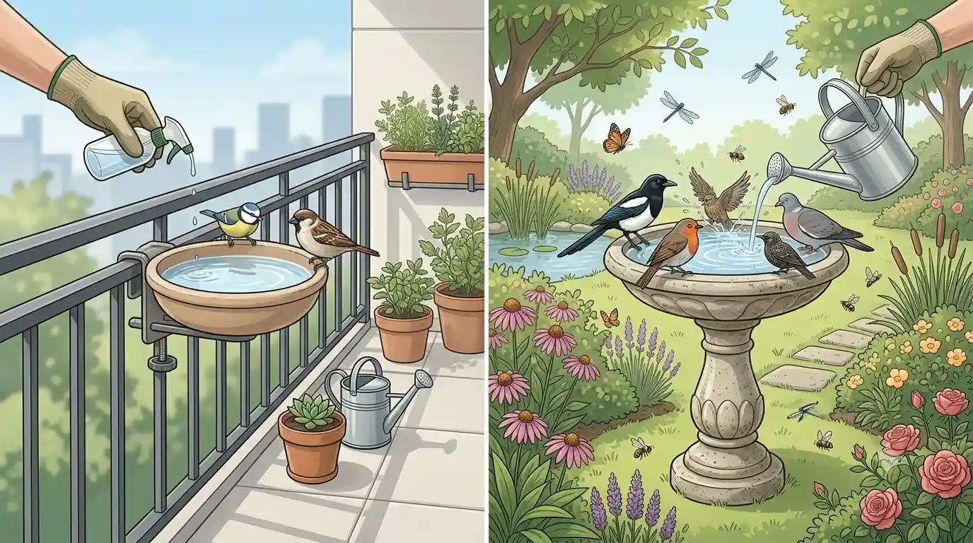 small bird bath