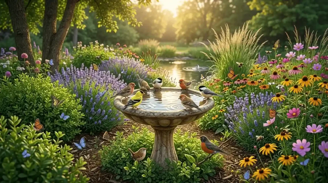 small bird bath