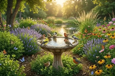 small bird bath