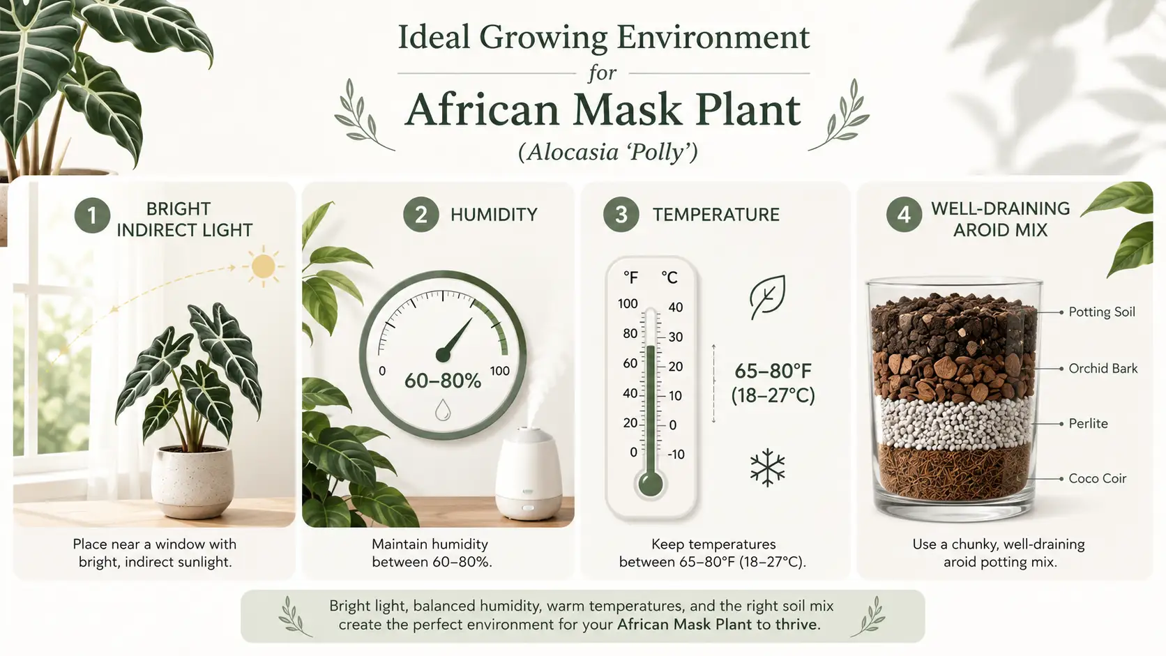 african mask plant care