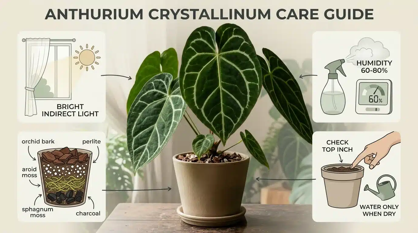 anthurium crystallinum care