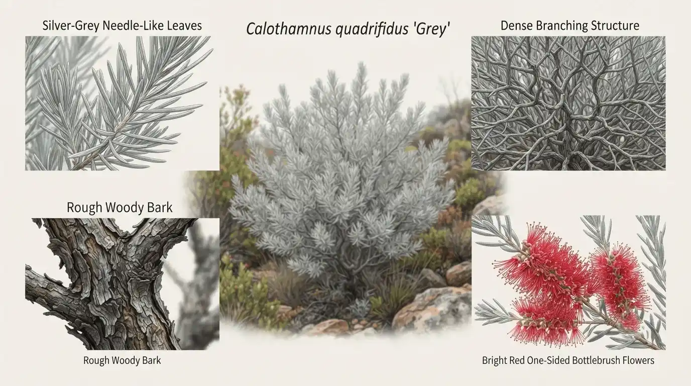 calothamnus quadrifidus grey