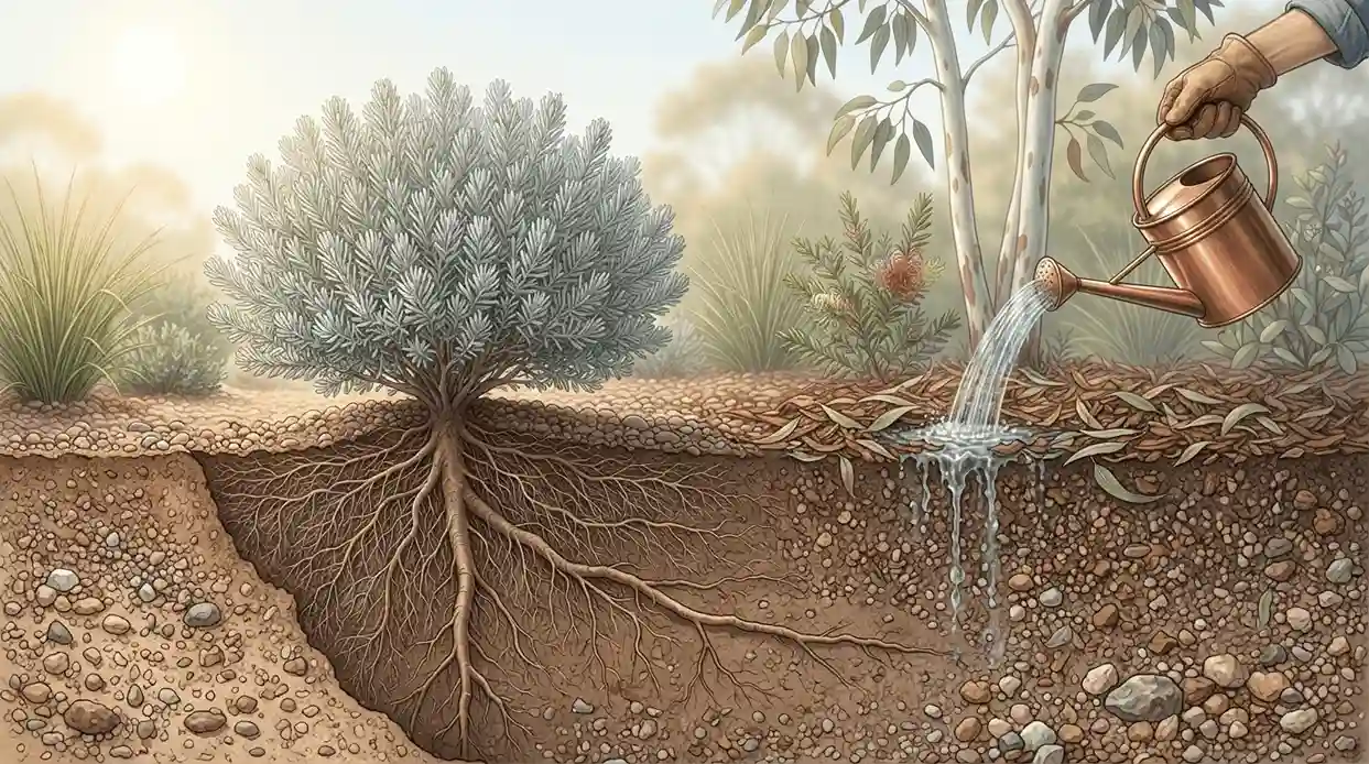 calothamnus quadrifidus grey