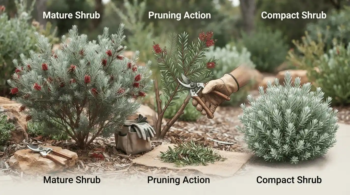 calothamnus quadrifidus grey
