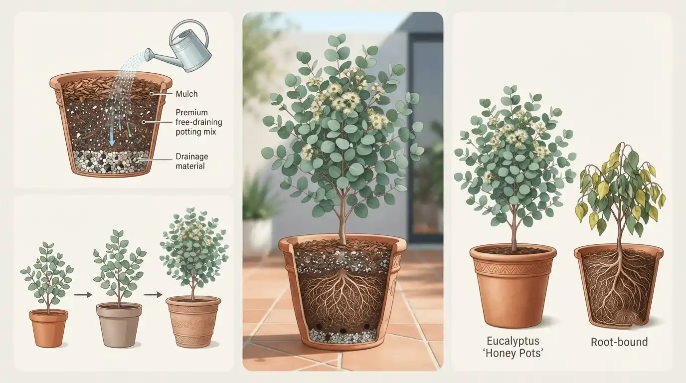 eucalyptus honey pots