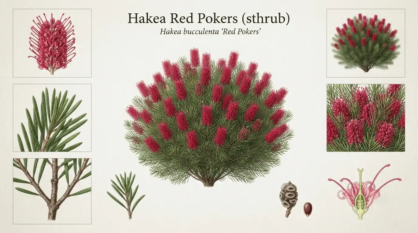 hakea red pokers