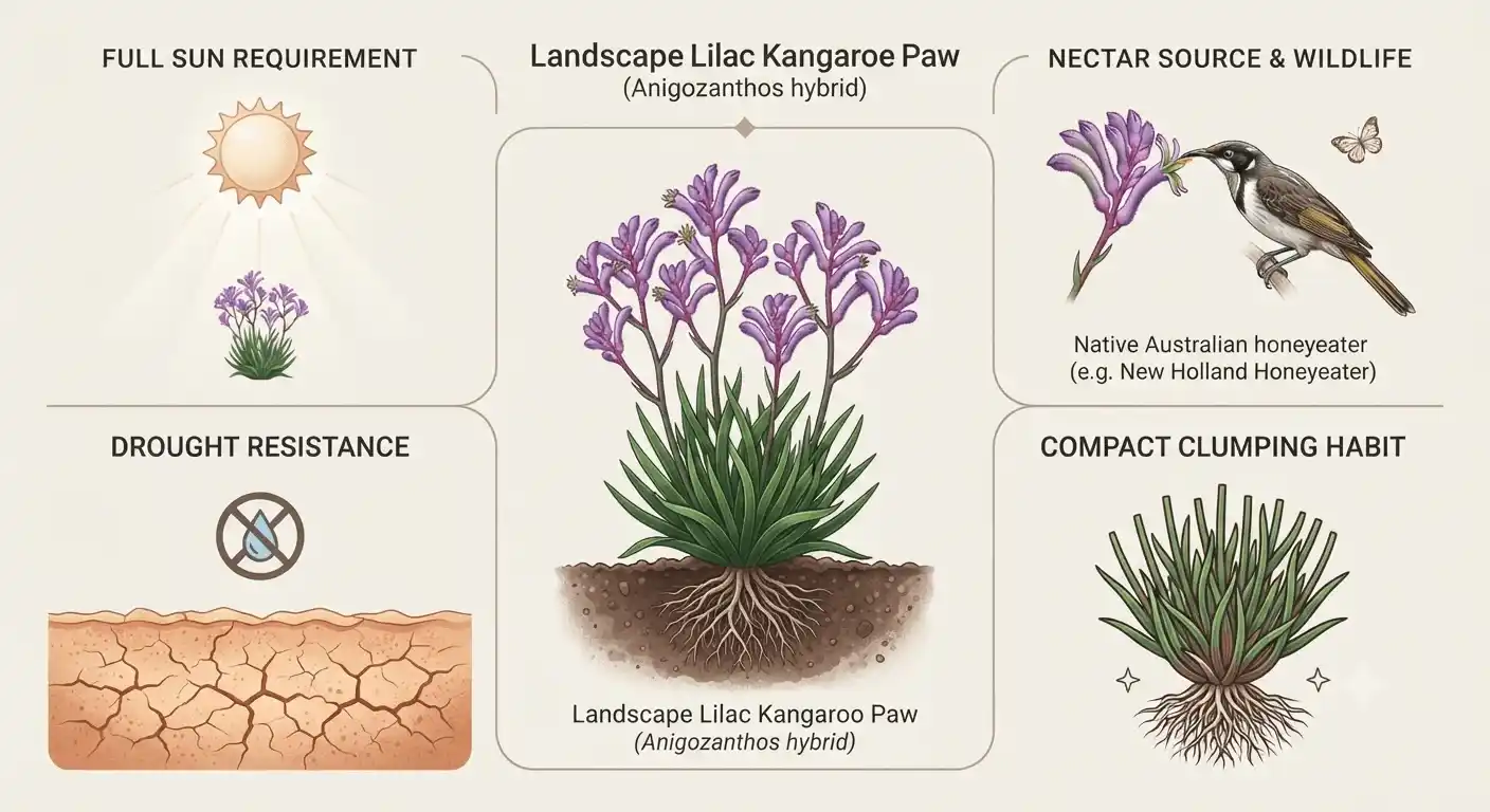landscape lilac kangaroo paw