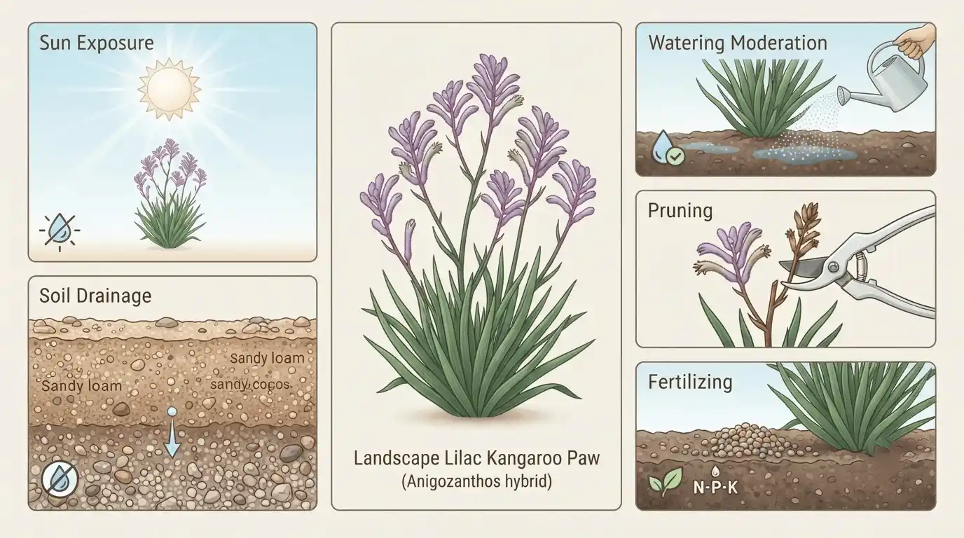 landscape lilac kangaroo paw
