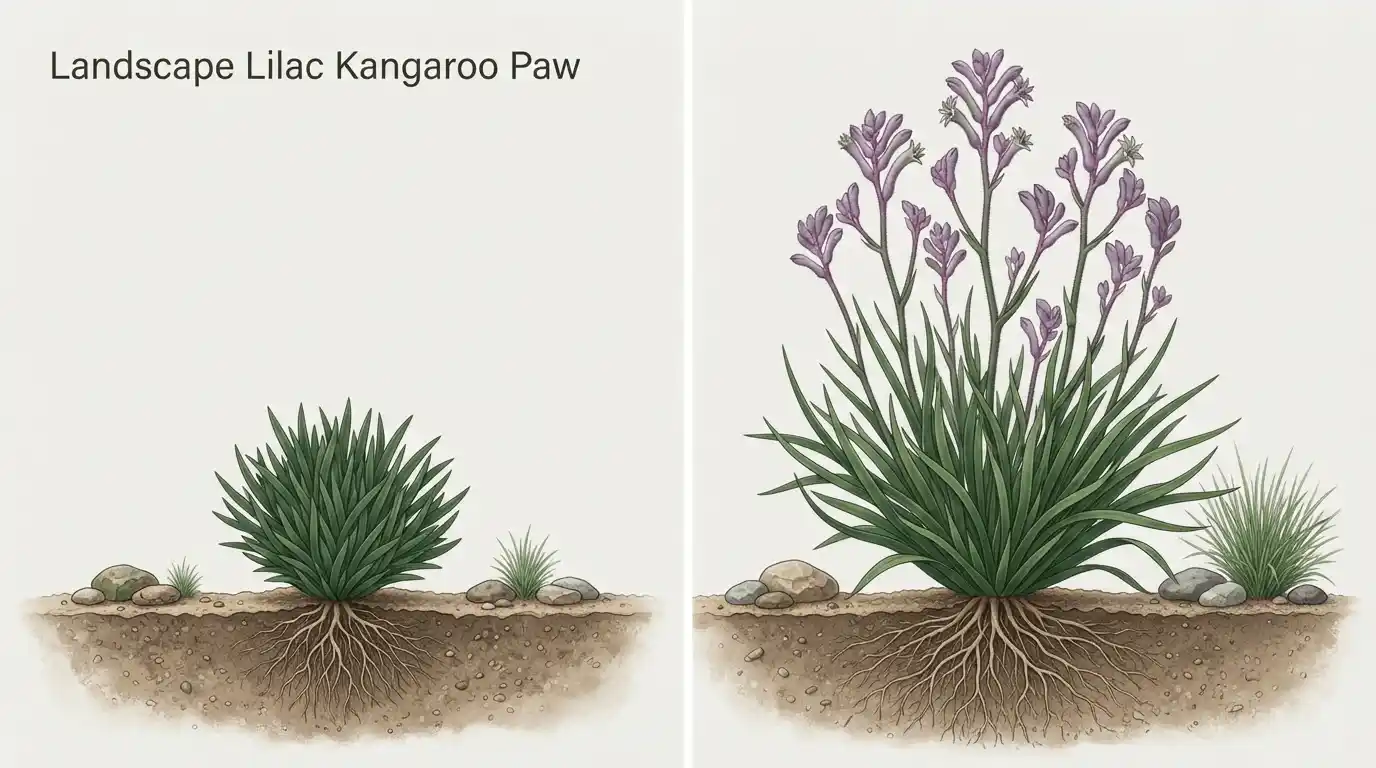 landscape lilac kangaroo paw