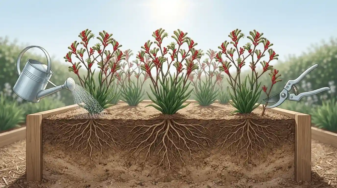 landscaping with kangaroo paws