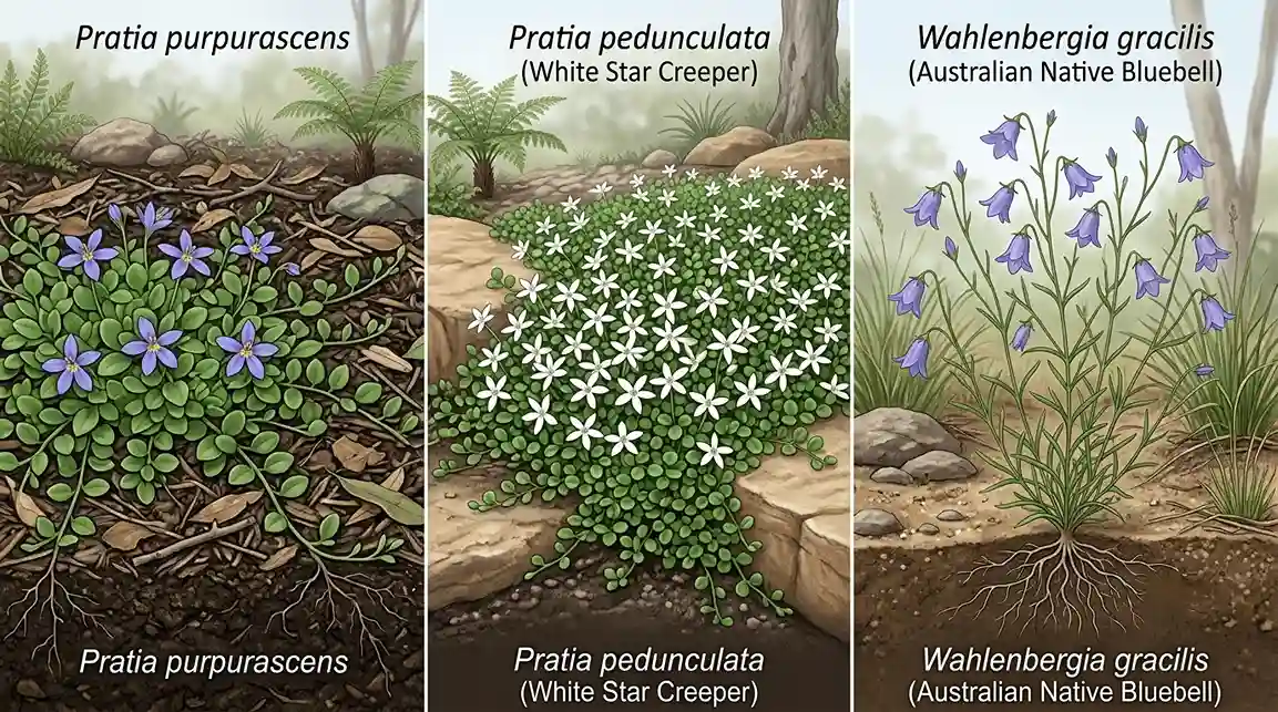 pratia purpurascens