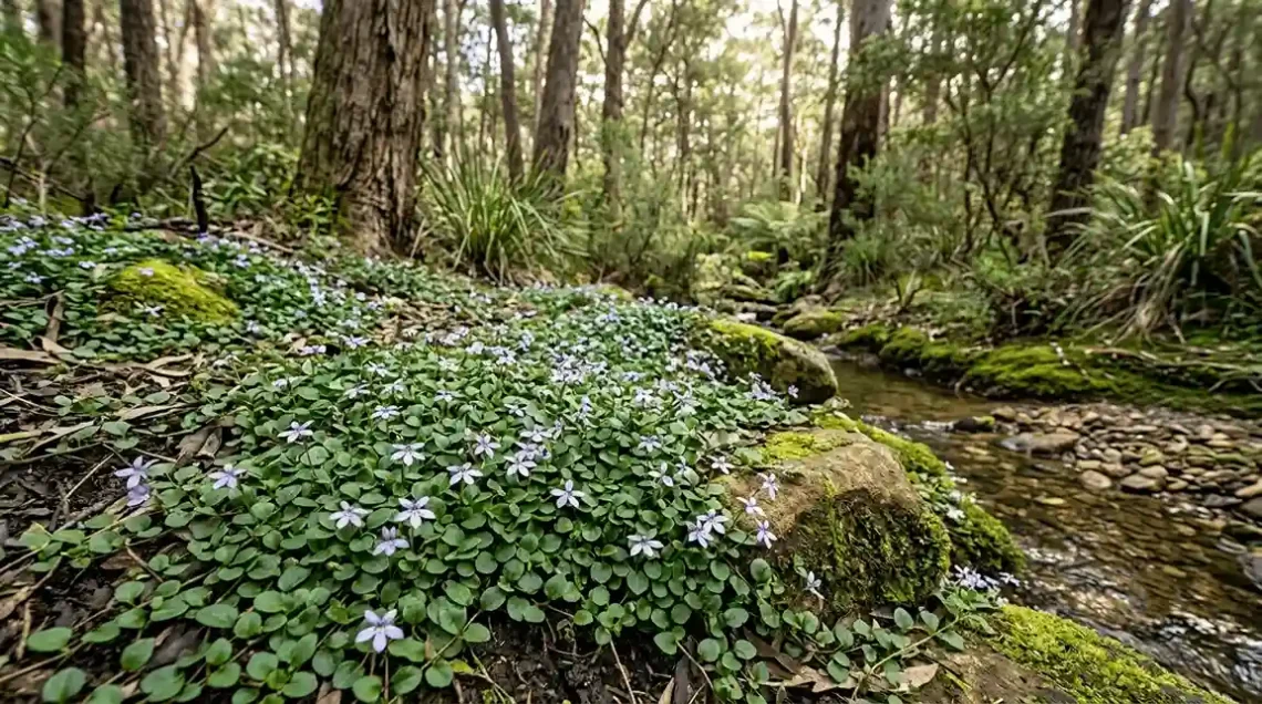 pratia purpurascens