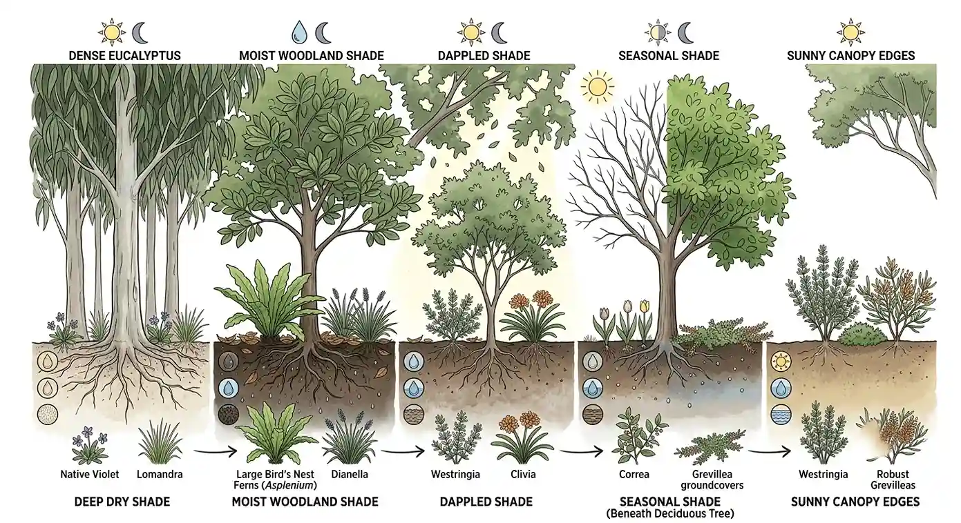 what to plant under trees australia