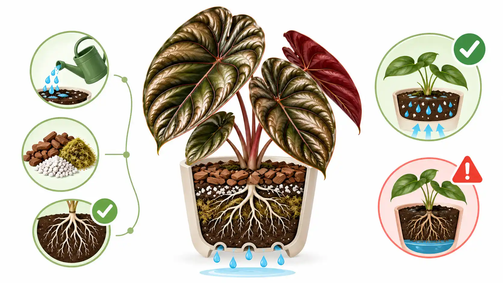 alocasia cuprea red secret care