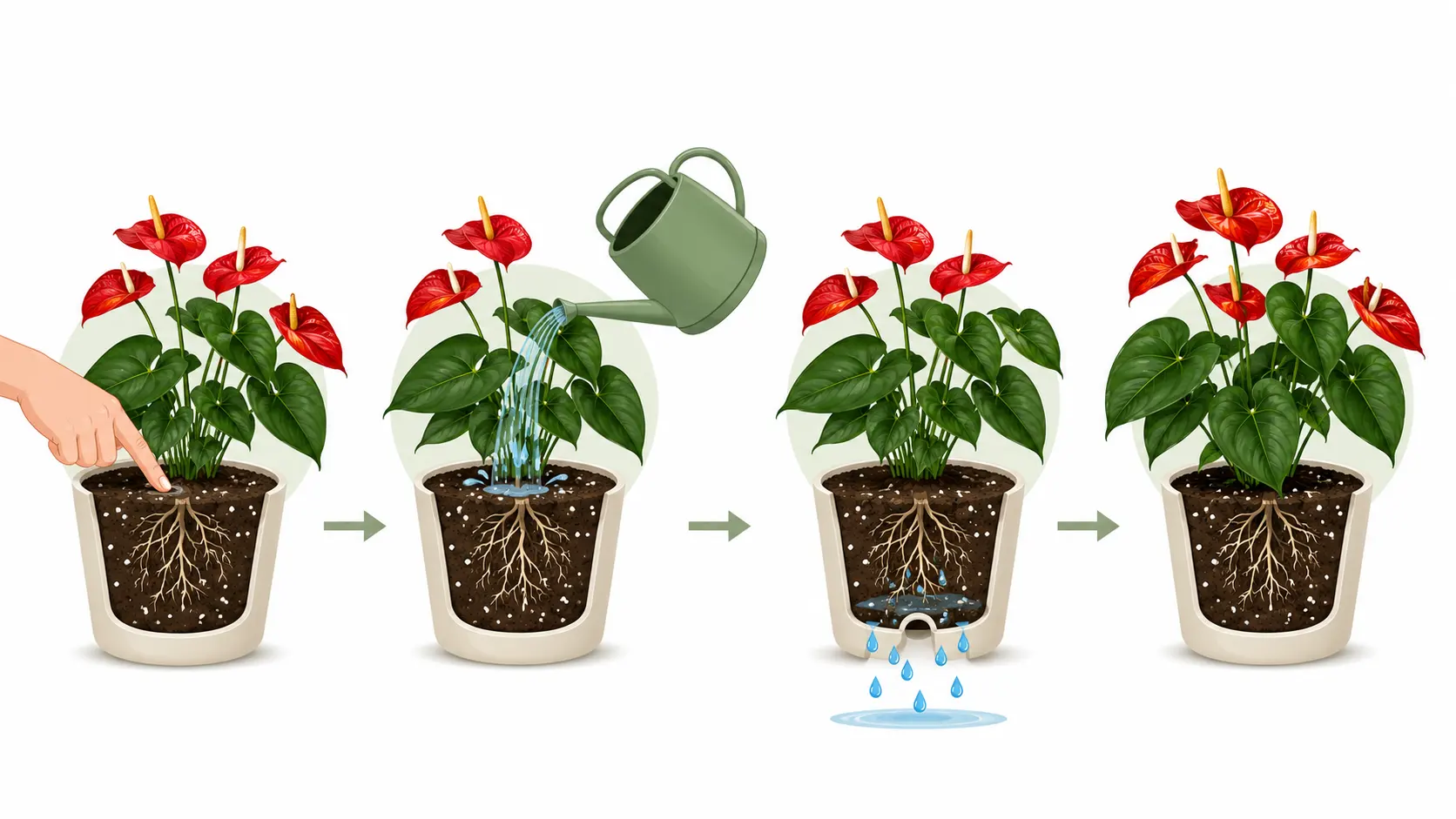 anthurium big red bird care